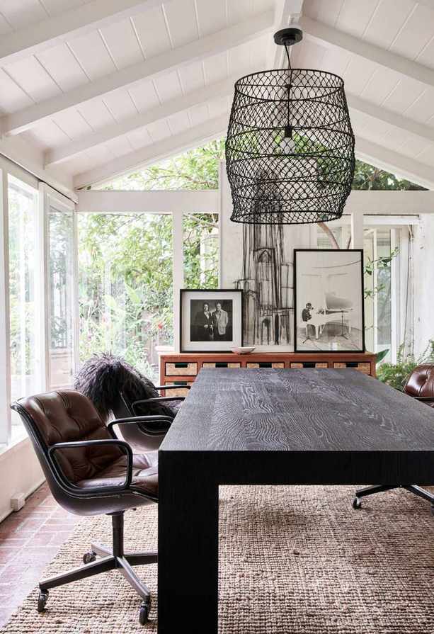 Leanne ford modern white dining room