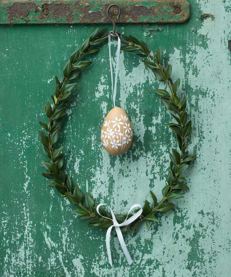 easter wreath on door