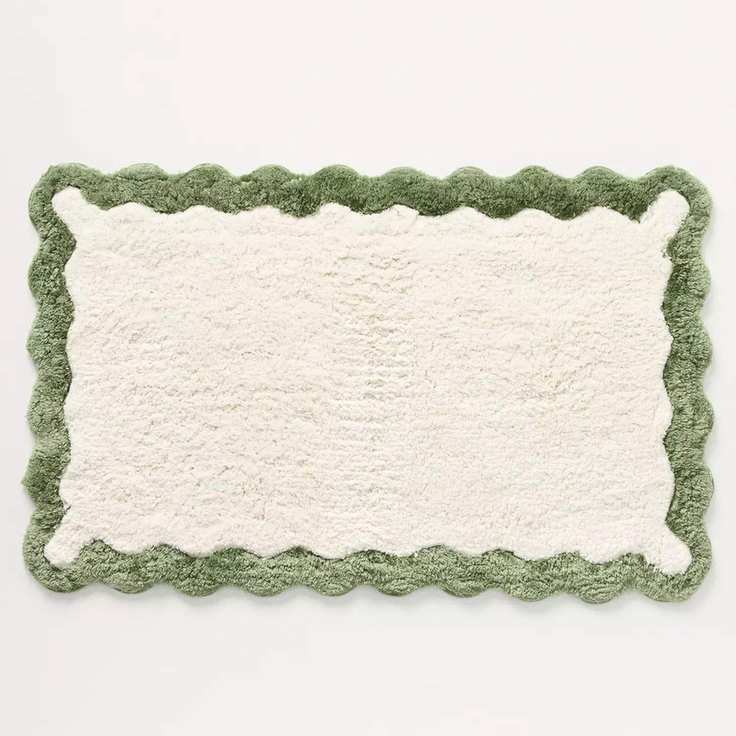 Maeve by Anthropologie Scalloped Cotton Bath Mat