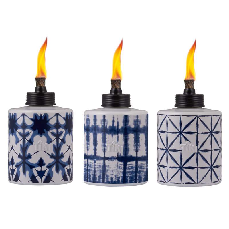 Tiki Brand Tiki&amp;reg; Brand 5.75 Inch Table Torch Glass Tiedye &amp; Reviews | Wayfair
