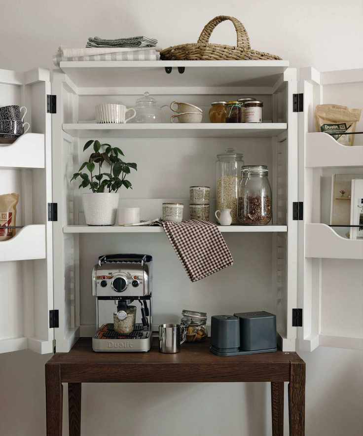 Coffee station with Dualit coffee maker