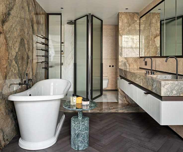 With parquet floor
