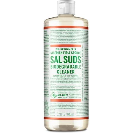 Dr. Bronner's - Sal Suds Biodegradable Cleaner (32 Oz) - All-Purpose, Pine Cleaner for Floors, Laundry and Dishes, Concentrated, Cuts Grease and Dirt, Powerful Formula(packaging May Vary)