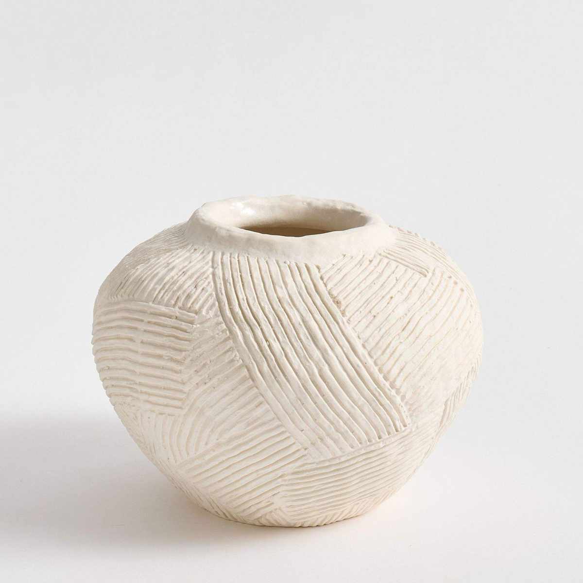 CB2, Small Earthenware Vase - 7"H
