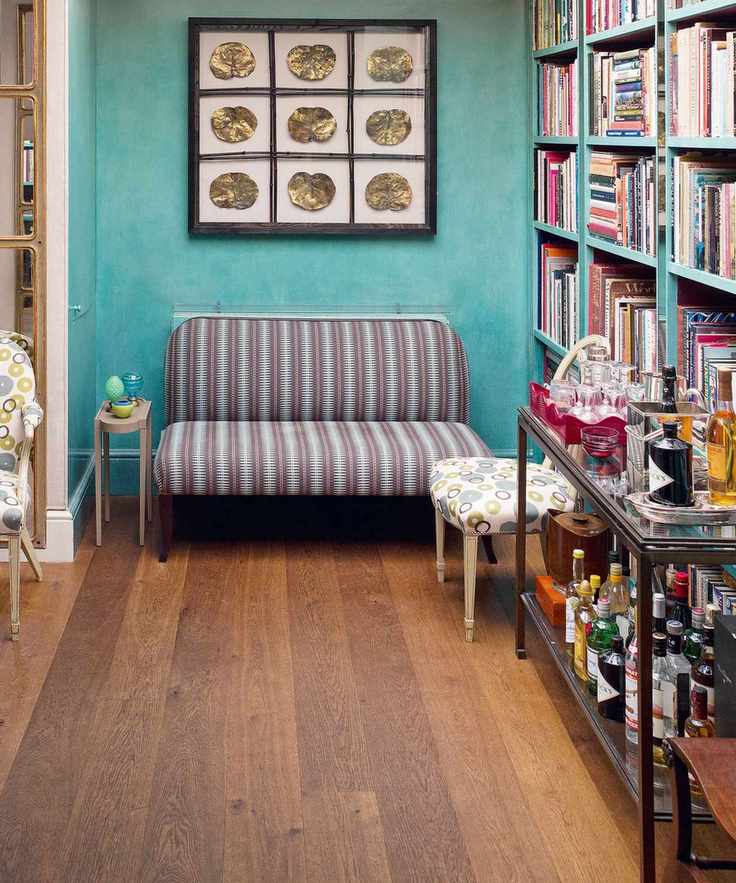 Bar cart in entryway