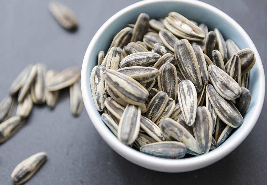 Sunflower seeds in bowl