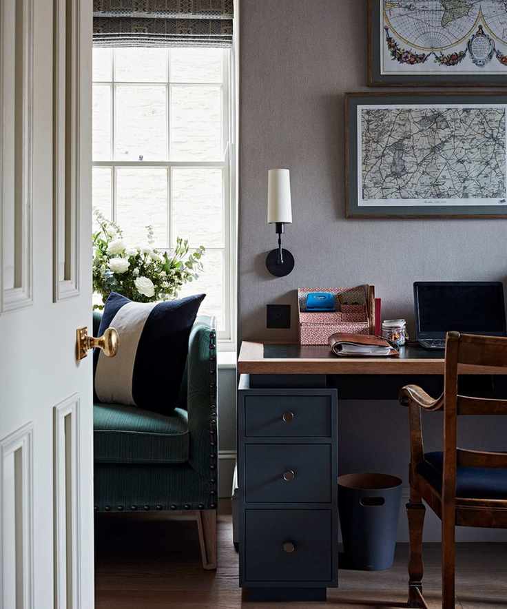 Home office with a cozy ambiance