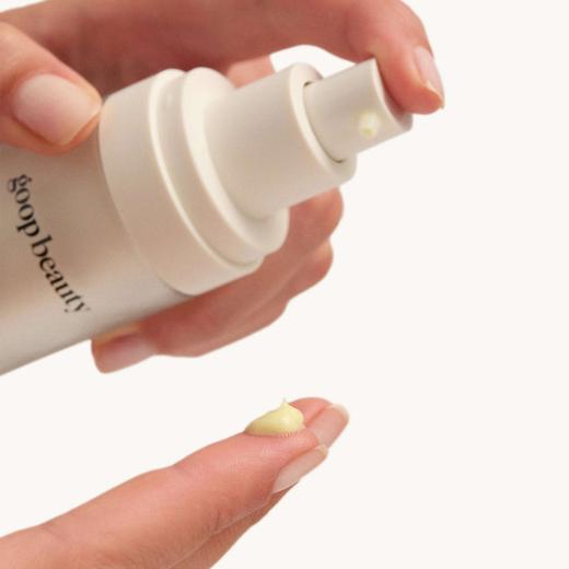 Goop Beauty 3x Retinol Regenerative Serum Pumped Into Hand