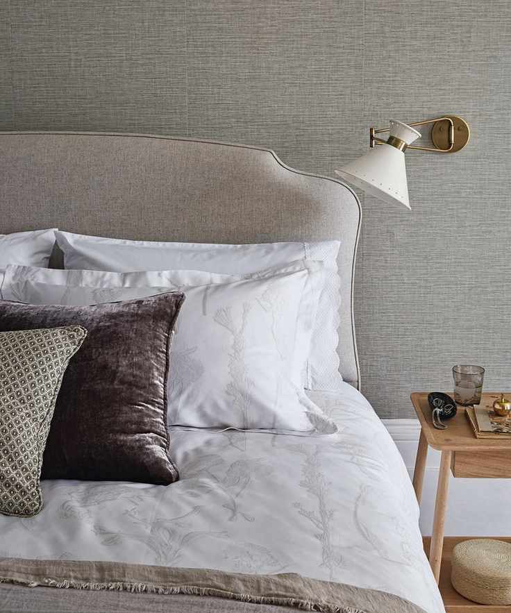 Textured grey bedroom