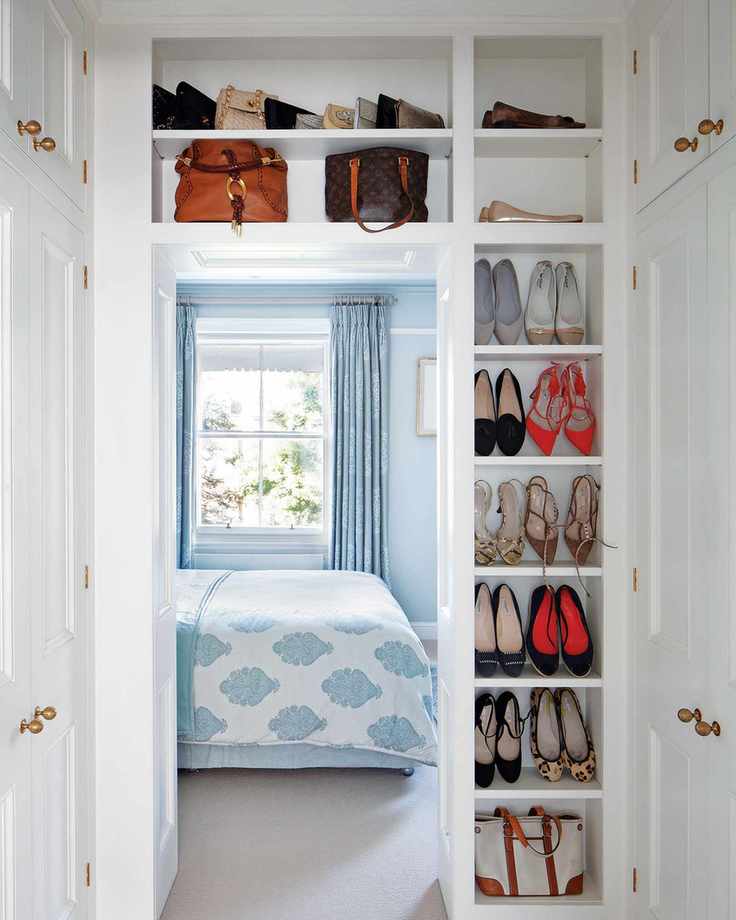 Dressing room ideas full storage around door