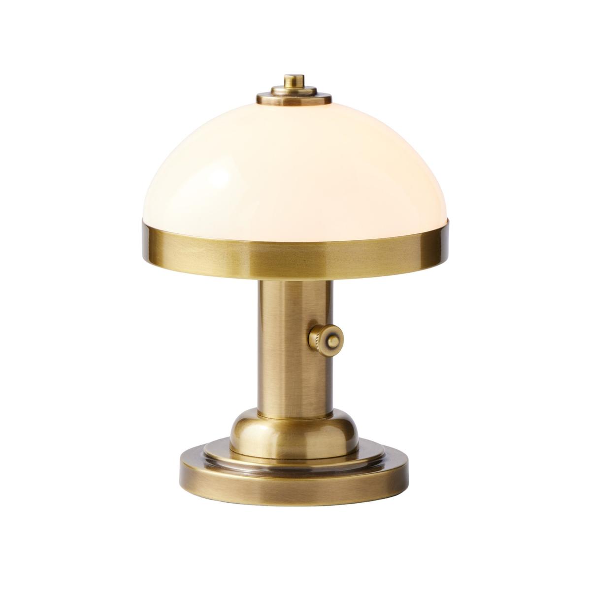 a small portable table lamp