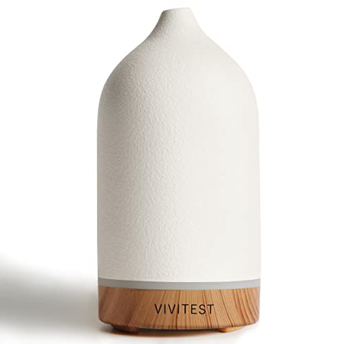 Vivitest 200ml Ceramic Essential Oil Diffuser, stone Essential Oil Diffuser, ultrasonic Aromatherapy Diffusers for Home