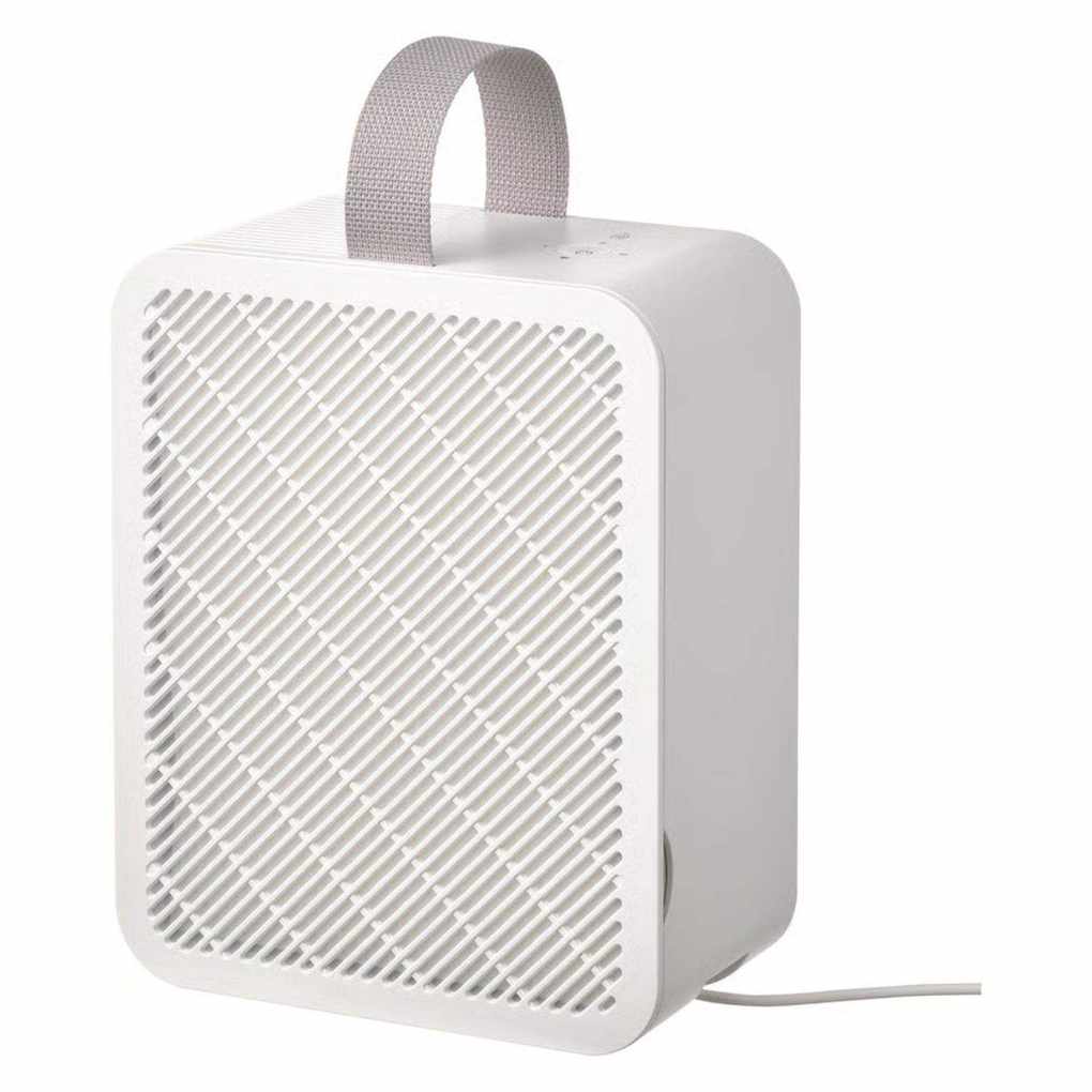 A white IKEA UPPÅTVIND Air purifier