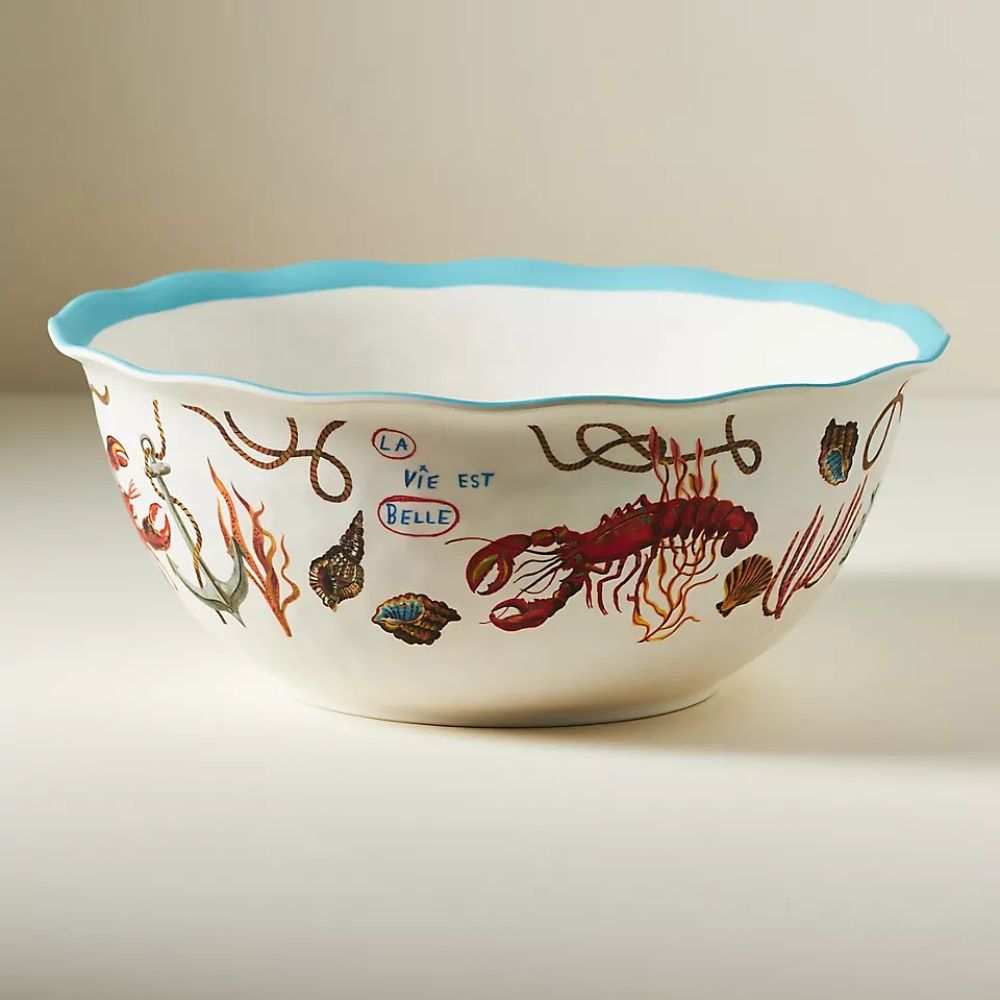Nathalie Lete By the Sea Melamine Serving Bowl