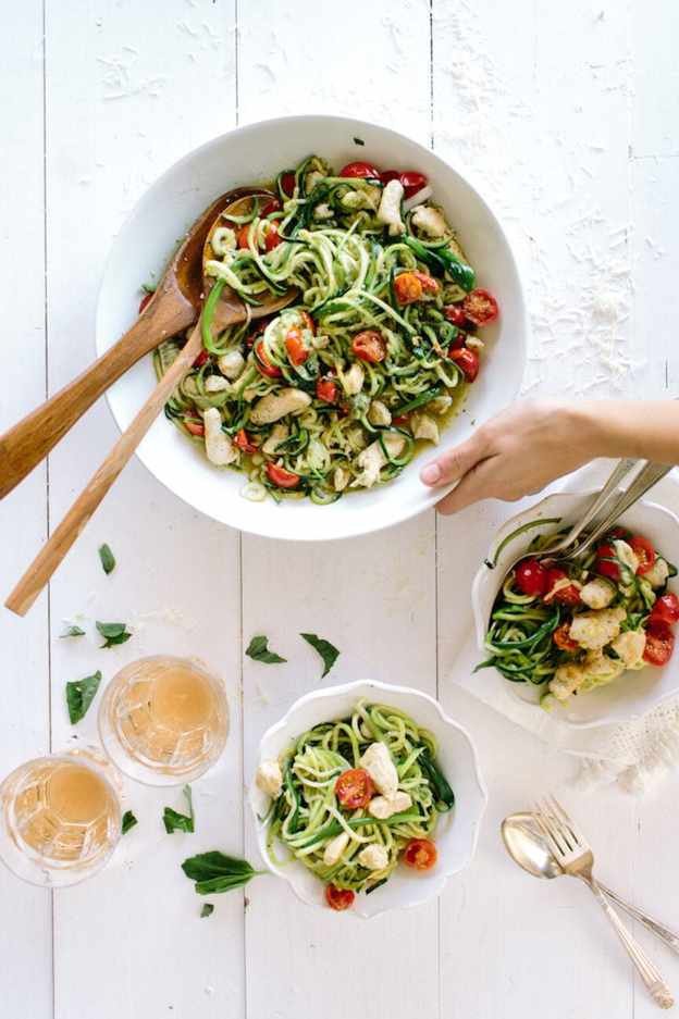 Zucchini Noodle Pesto Pasta