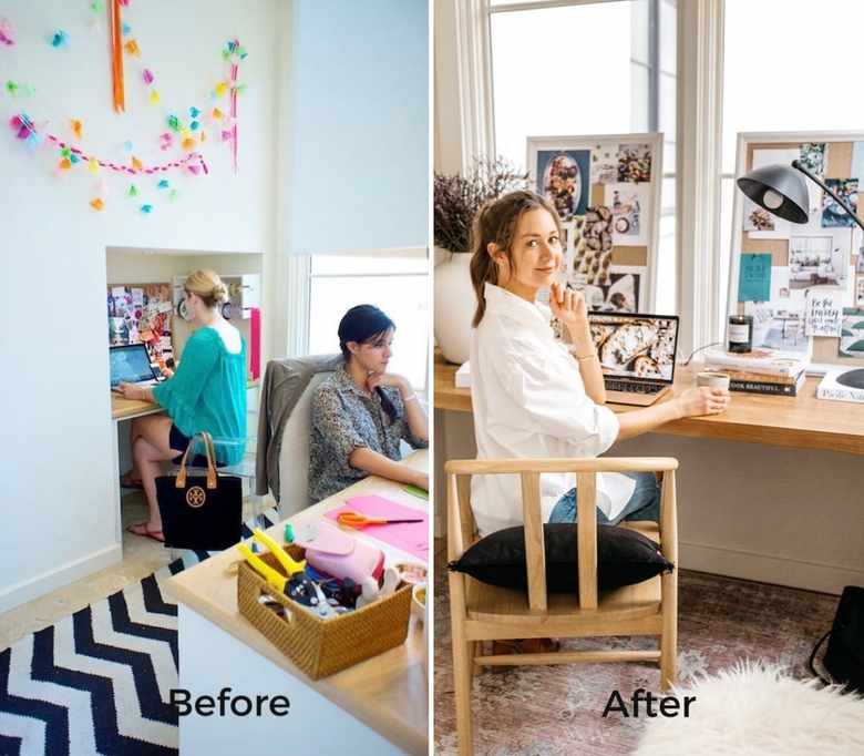 before and after home office