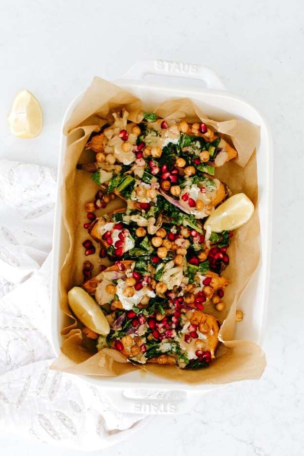 autumn stuffed sweet potatoes
