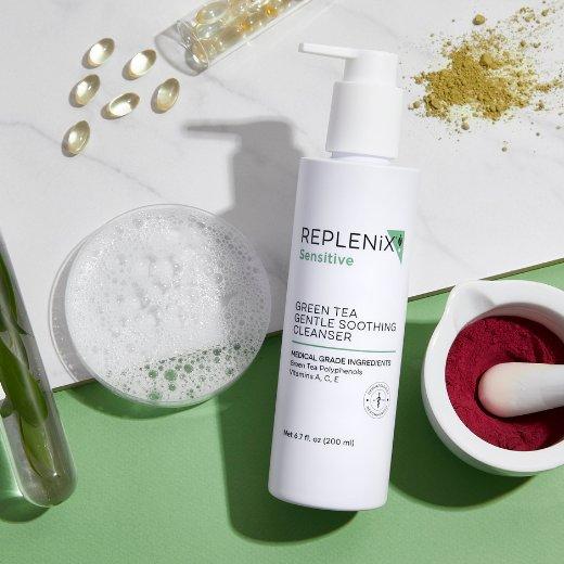 Replenix Green Tea Gentle Soothing Cleanser. Replenix Green Tea Gentle Soothing Cleanser.