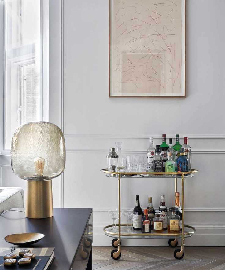 Compact bar cart