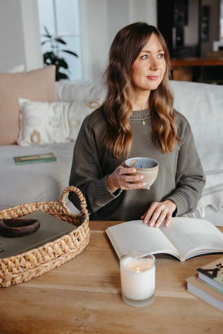 journal, coffee, morning routine