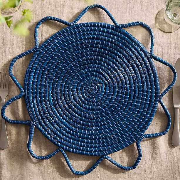 Navy Woven Seagrass Charger