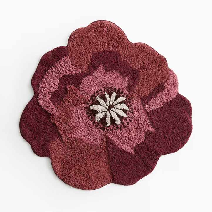 Flower Tufted Flower-Shaped Bath Mat