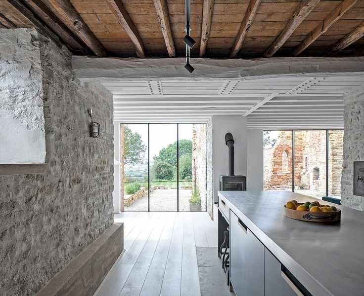 House extension ideas with rustic materials