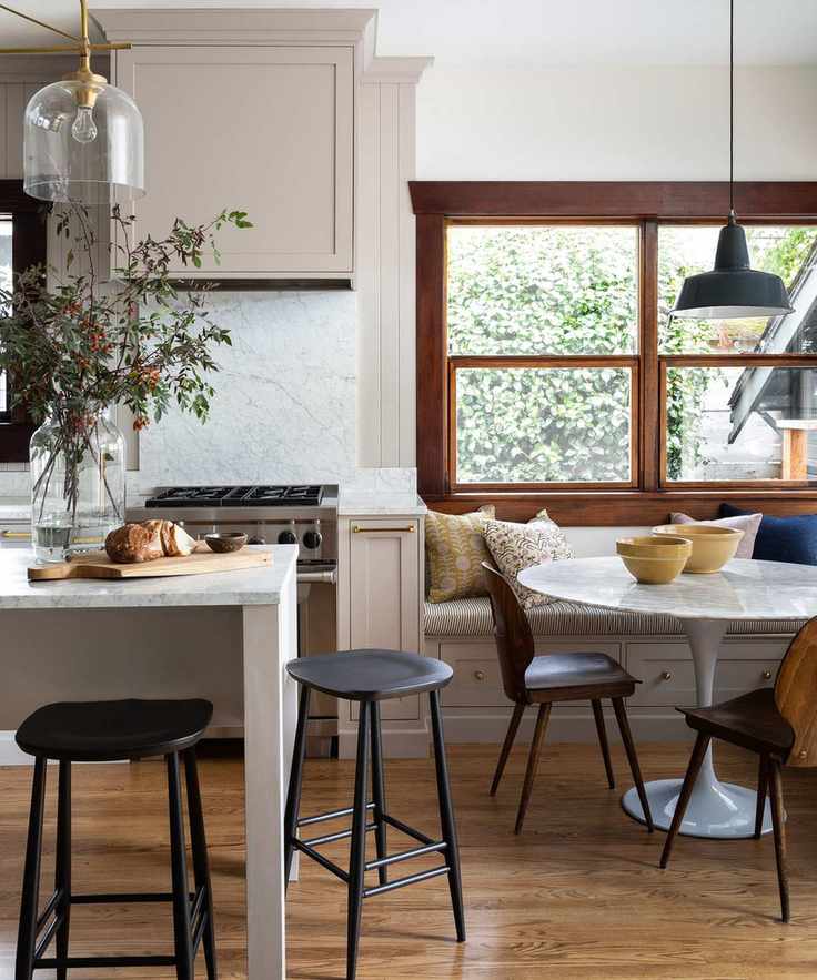 Stylish kitchen with modern and antique decor