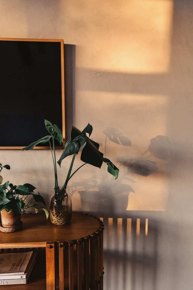 Console under TV in bedroom