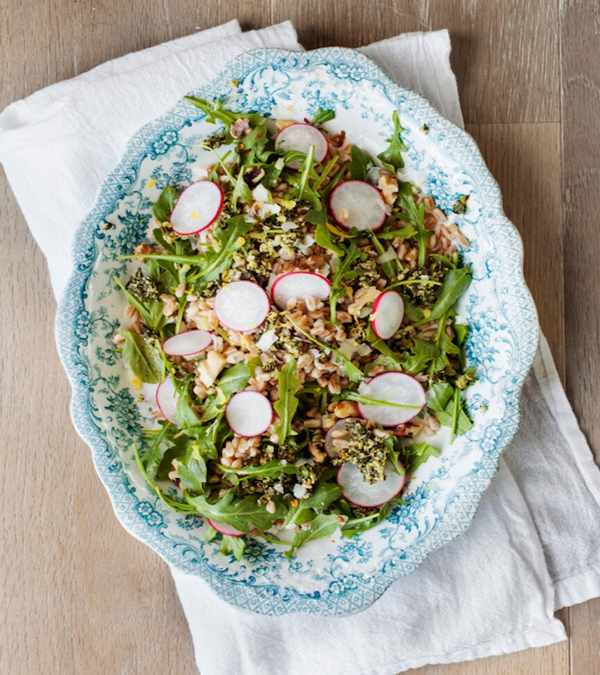 Farro Salad with Kale Pesto