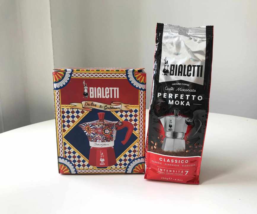 D&G moka pot with coffee