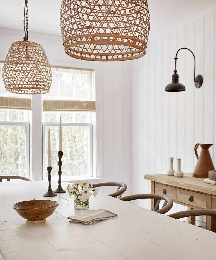 White room with decorative wall panels