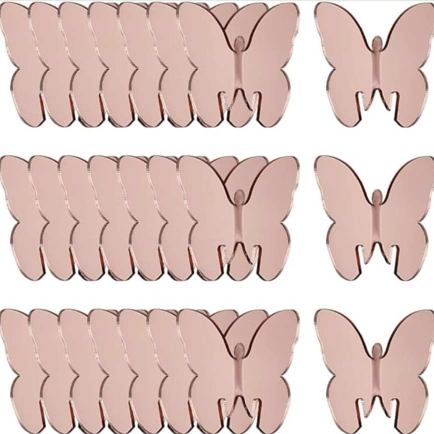 Set of acrylic butterfly drink tags