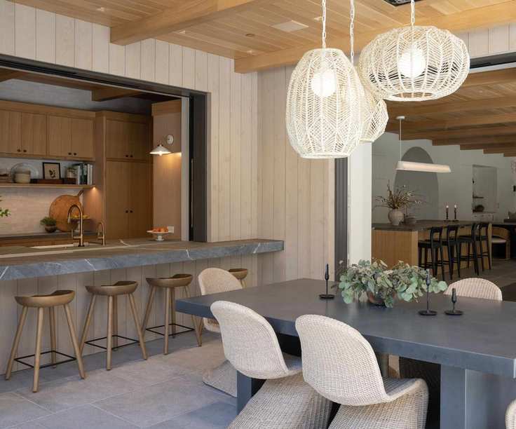 outside dining table with serving hatch
