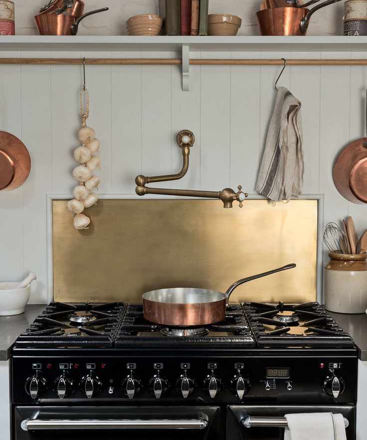 Metal backsplash