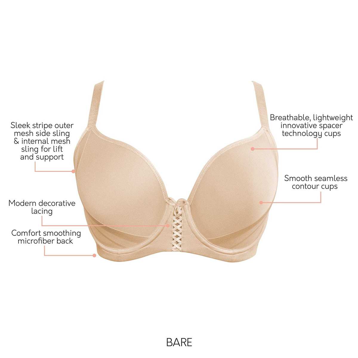 Spacious Women's Spacer T-Shirt Full Busted Bra