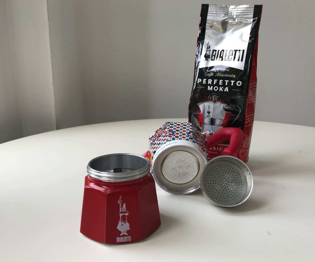 D&G moka pot in parts