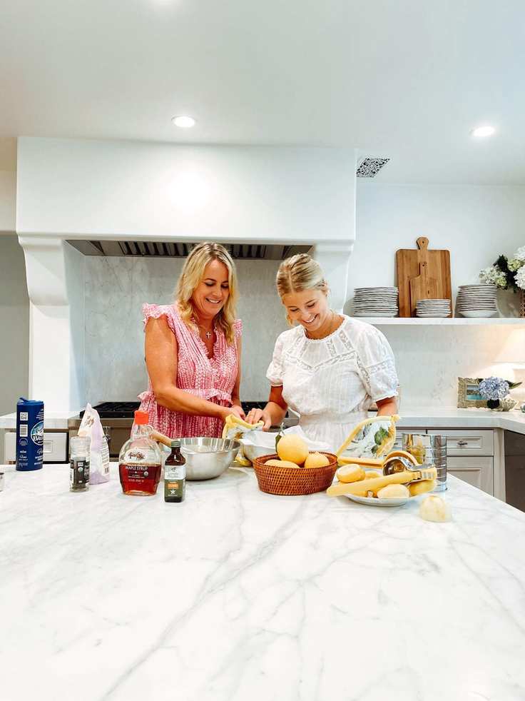 bridget and mom baking bts
