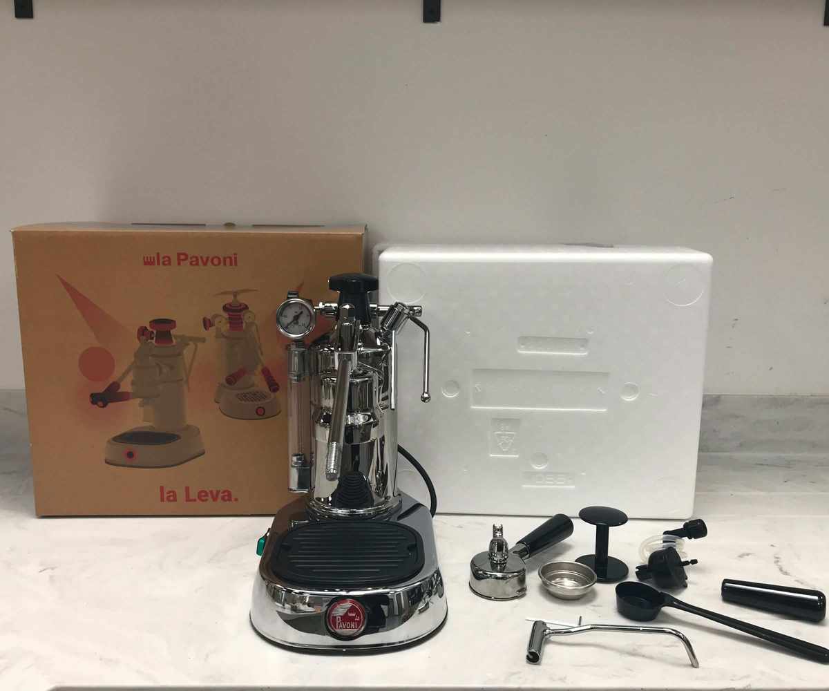 La Pavoni professional on countertop unboxed