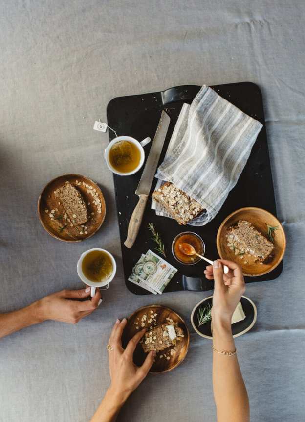 serving rosemary zucchini bread