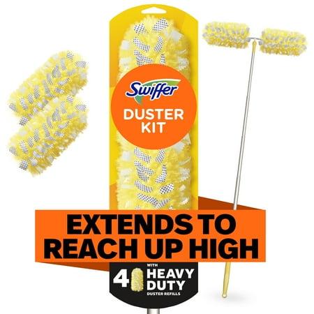Swiffer Dusters With Extension Pole, Cleaning Kit Includes 6ft Extendable Handle + 4 Duster Refills