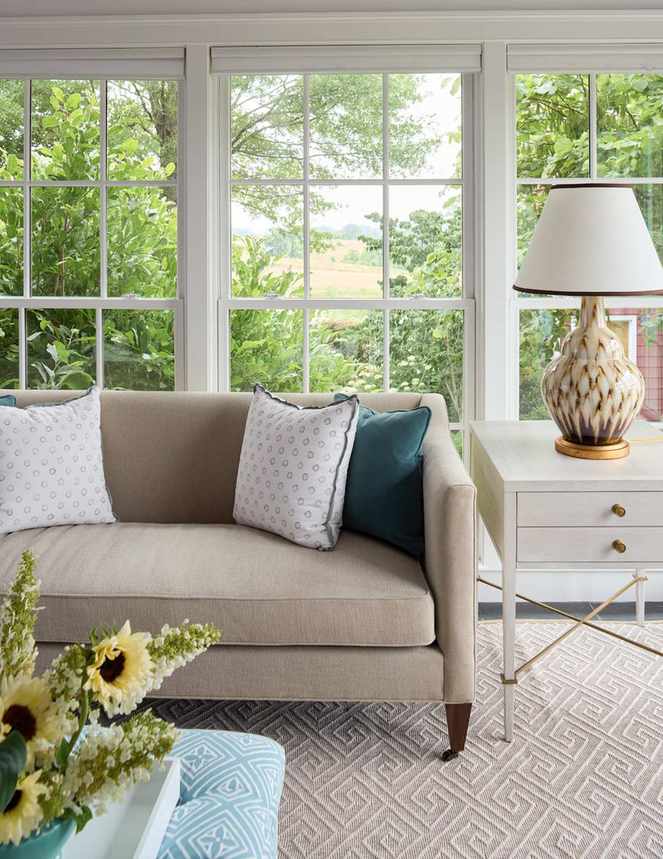 sunroom with rug