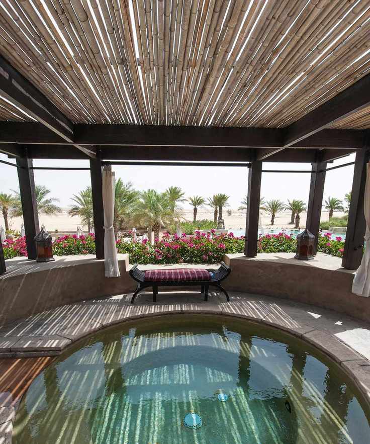 hot tub with shelter