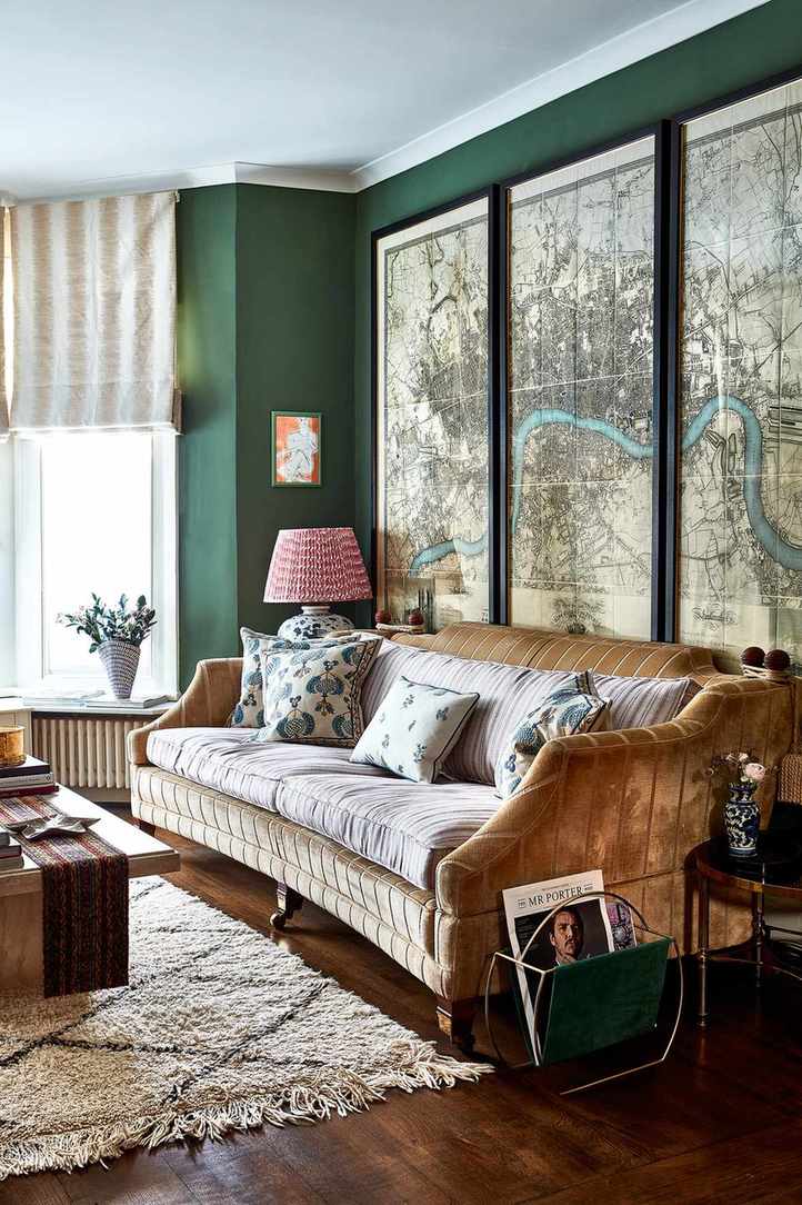 traditional decorating ideas - knoll sofa sitting room