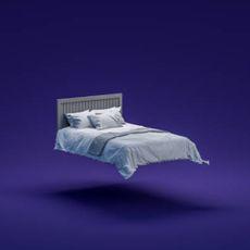 Luxurious mattress set against a dark blue background