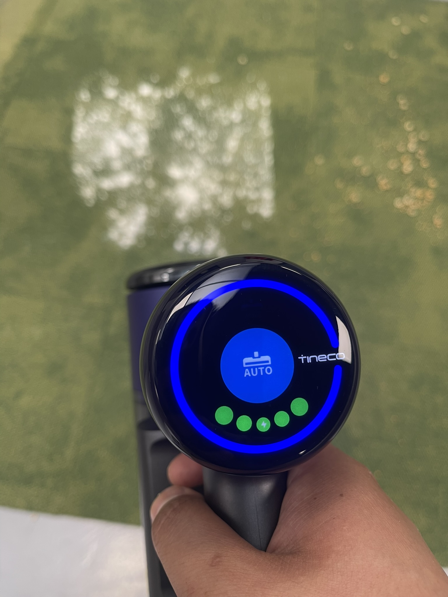 Tineco Pure One Station - digital display showing battery life and suction mode