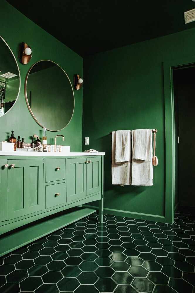 green bathroom