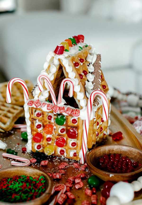 Waffle Gingerbread Creation