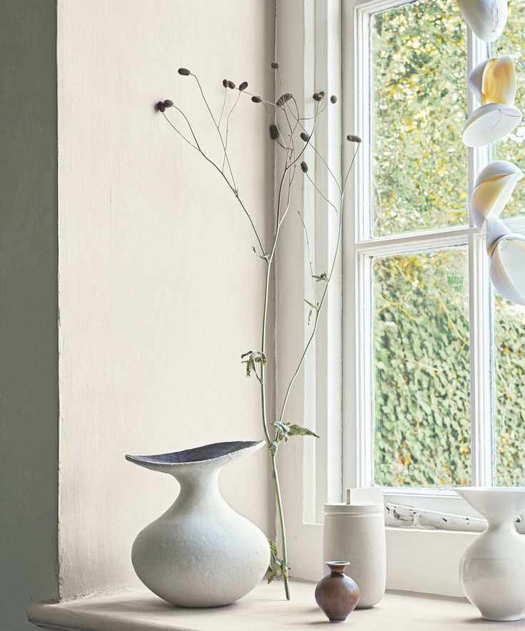 A bright window with decorative elements
