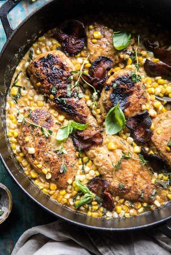 Garlic Butter Creamed Corn Chicken